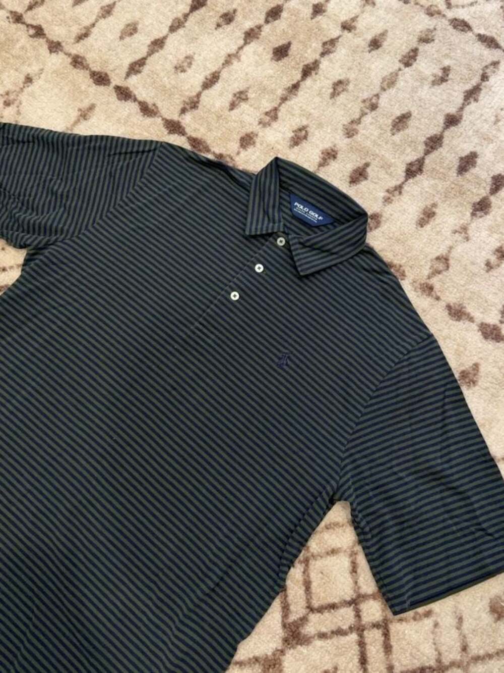 Polo Golf Ralph Lauren Striped Pima Cotton Polo Shirt Size M